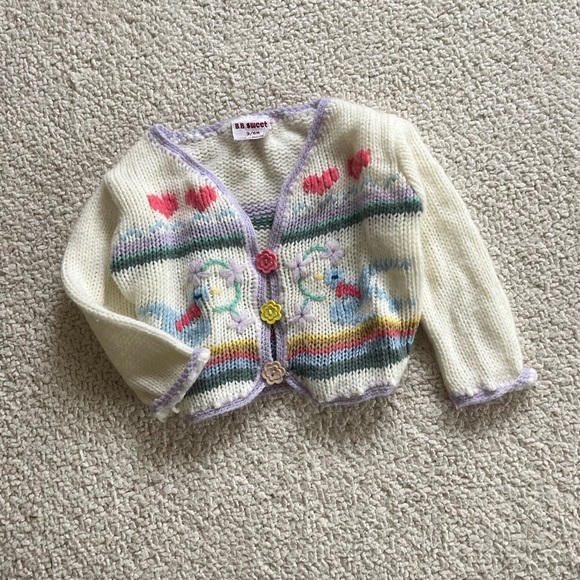 BB Sweet Knit Cardigan embroidered with Heart Pattern size 3 - 6 months - Picture 3 of 7